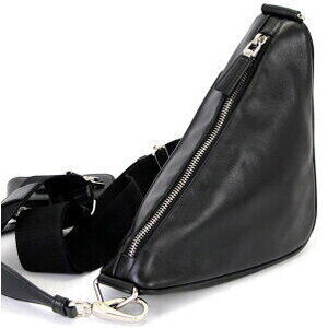 Prada Shoulder Bag Black Triangle Leather